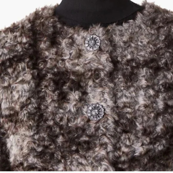 Kate Spade Faux Fur Sugarcoat Topper - Picture 7 of 9